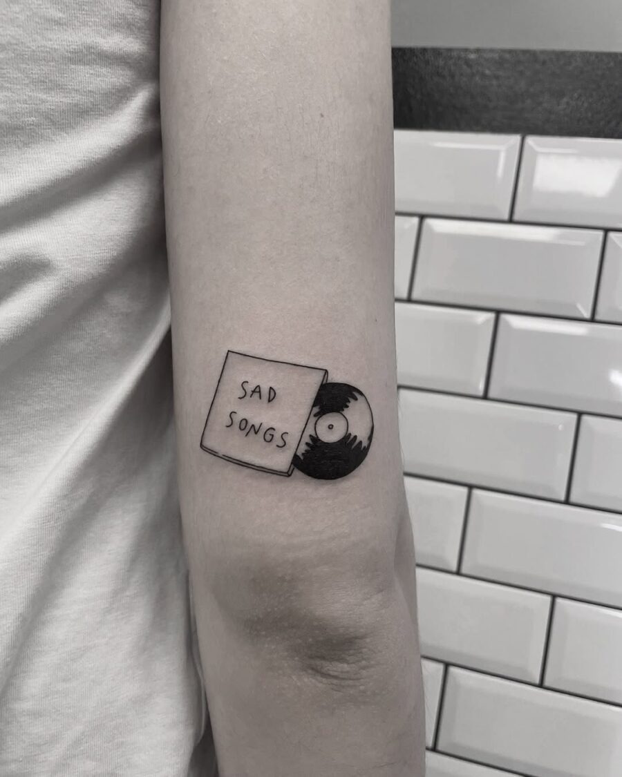 Melancholic vibes captured in tattoo form Tattoo Design