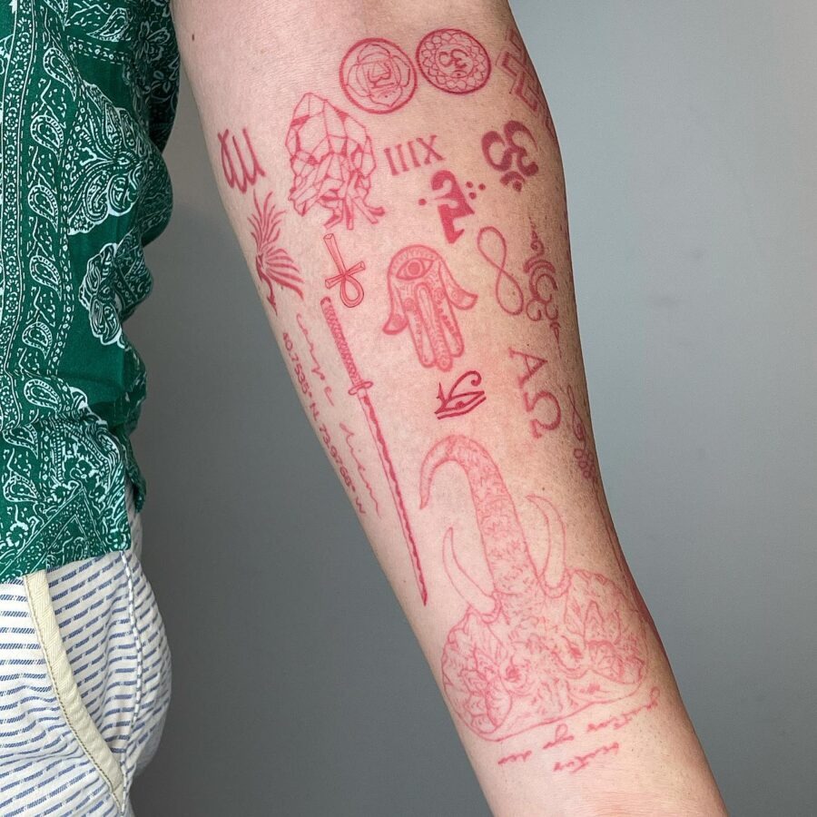 Explore vibrant red ink tattoo artistry today Tattoo Design