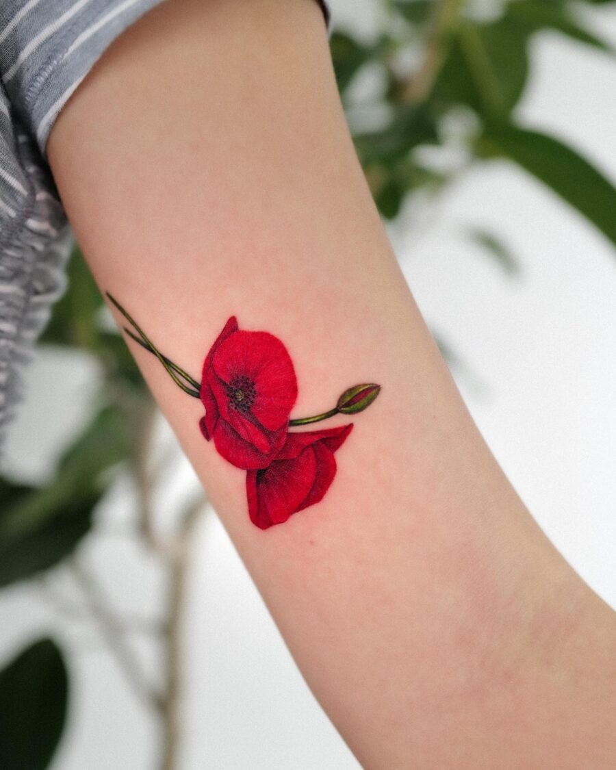 Striking red octopus tattoo showcases creativity Tattoo Design