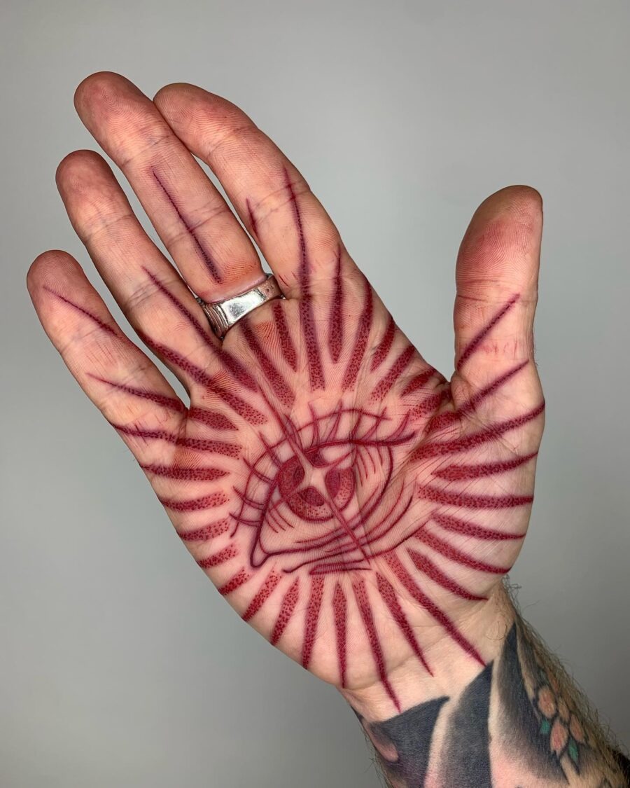 Unique red ink tattoo designs showcasing creativity Tattoo Design
