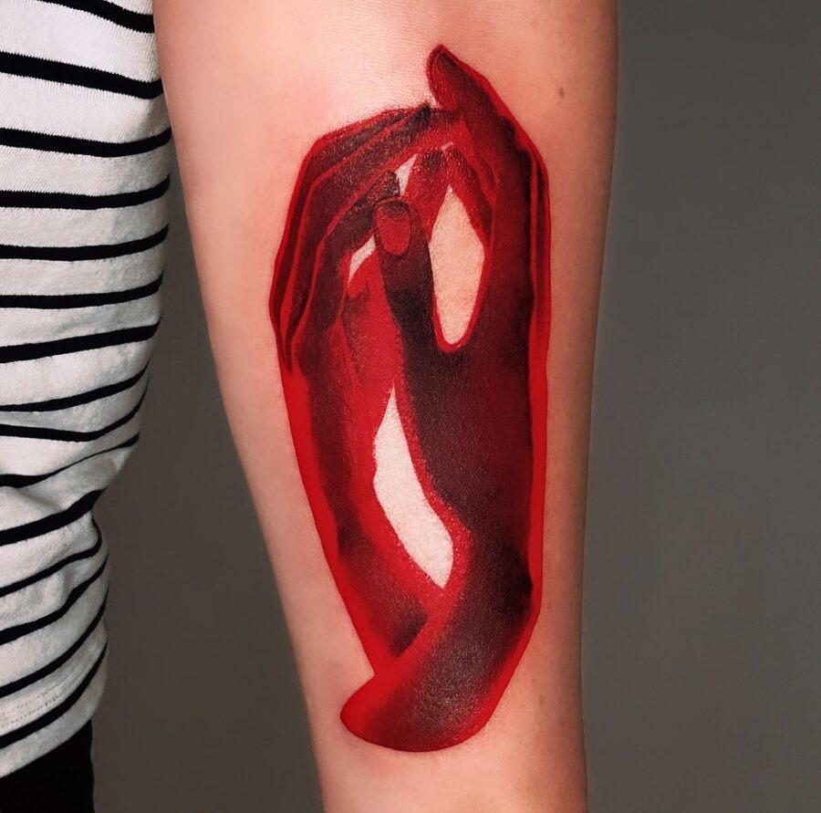 Vibrant Red Ink Carnation Tattoo Design Tattoo Design
