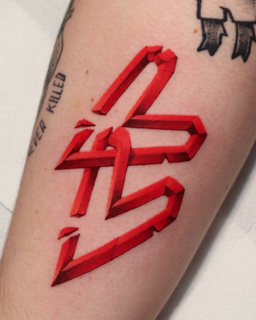 Vibrant red poppy ink design on skin Tattoo Design
