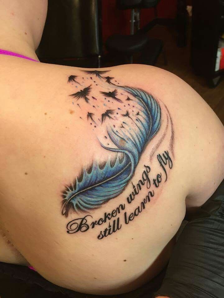 Feather Transforming into Birds Tattoo Design