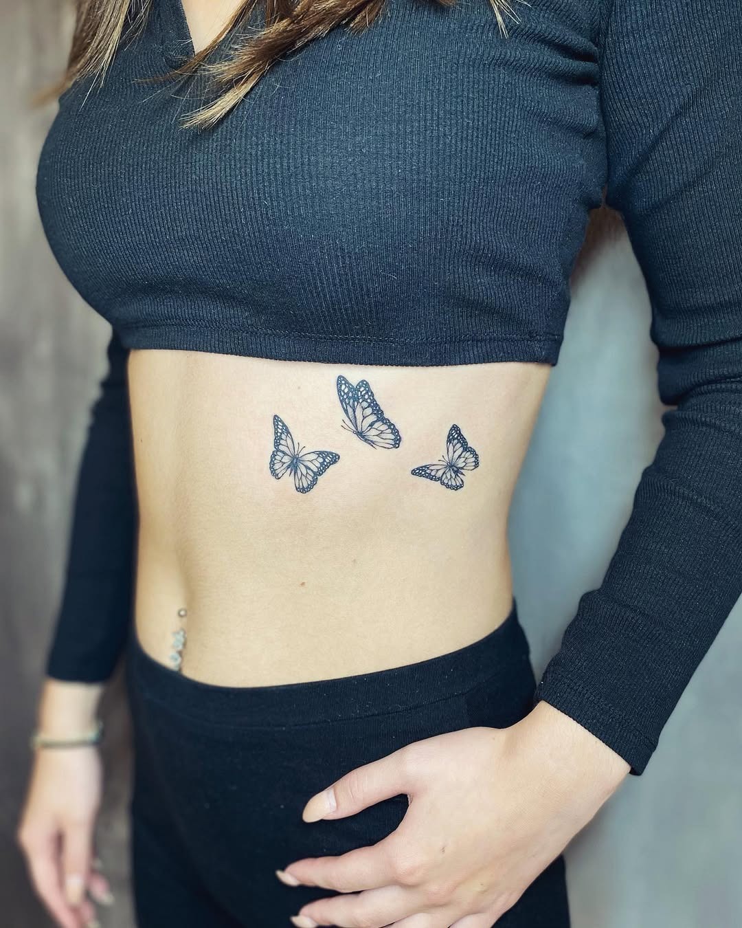 Elegant Butterfly Rib Tattoo Design for Women Tattoo Design