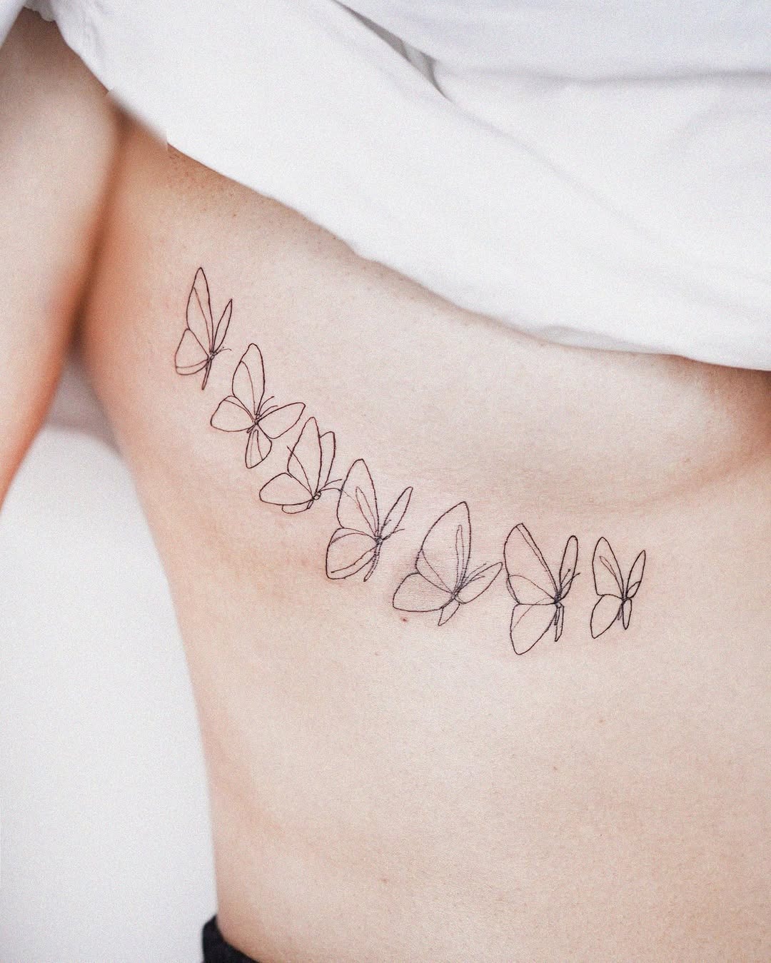 Elegant Butterfly Rib Tattoo Design Inspiration Tattoo Design
