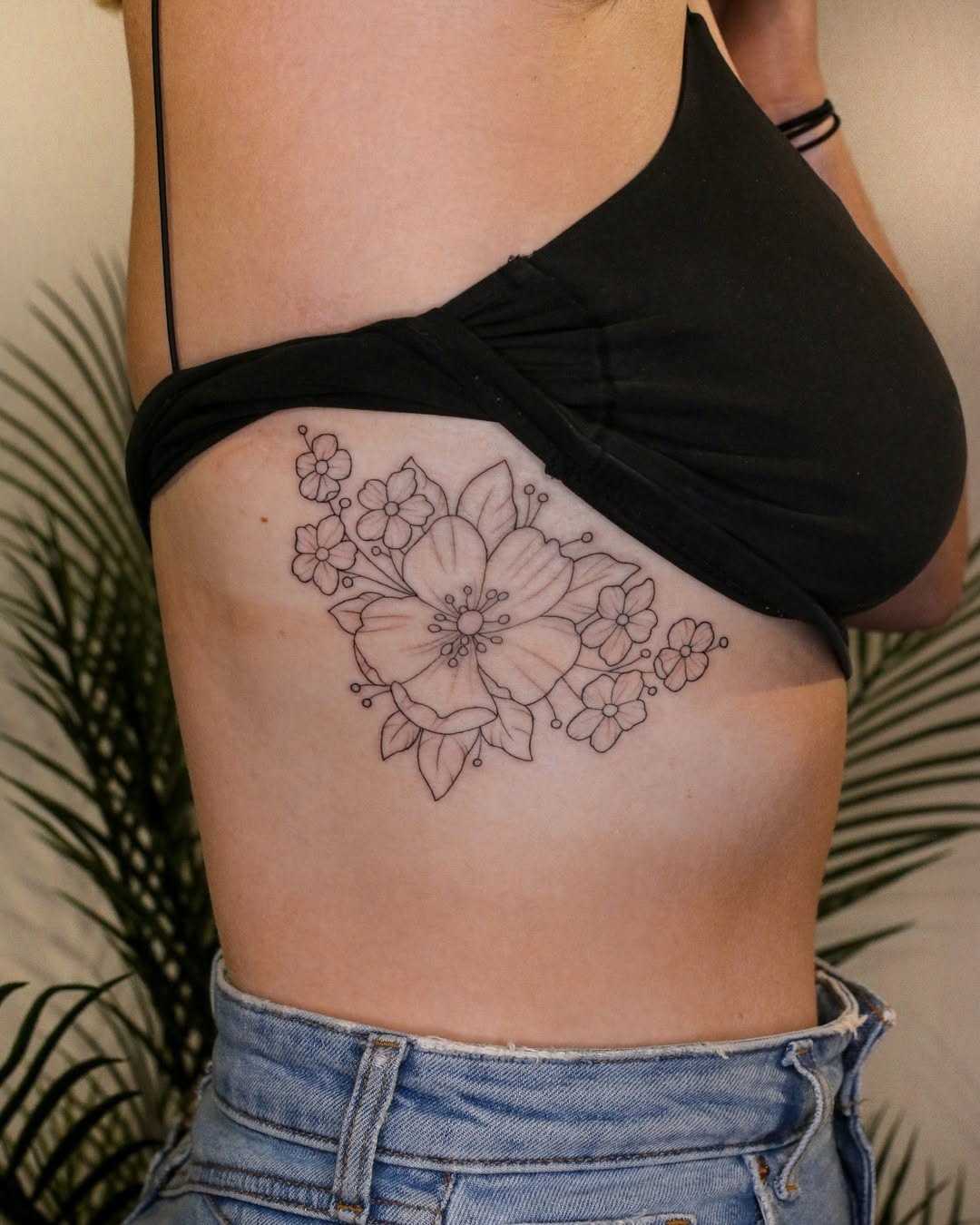 Elegant Floral Rib Tattoo Inspiration Tattoo Design