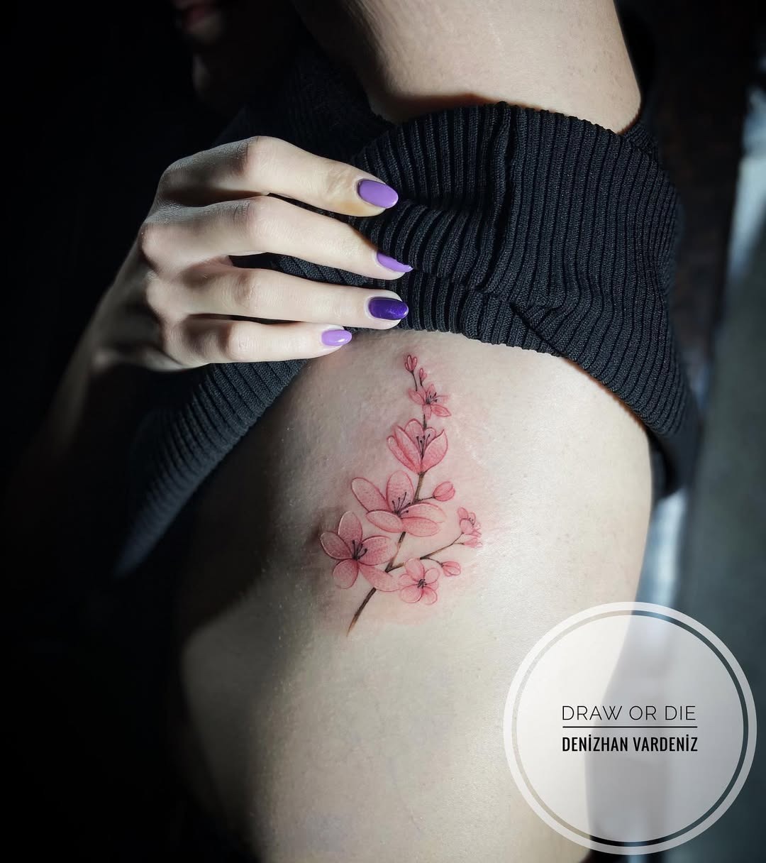 Elegant Floral Rib Tattoo Inspiration Tattoo Design