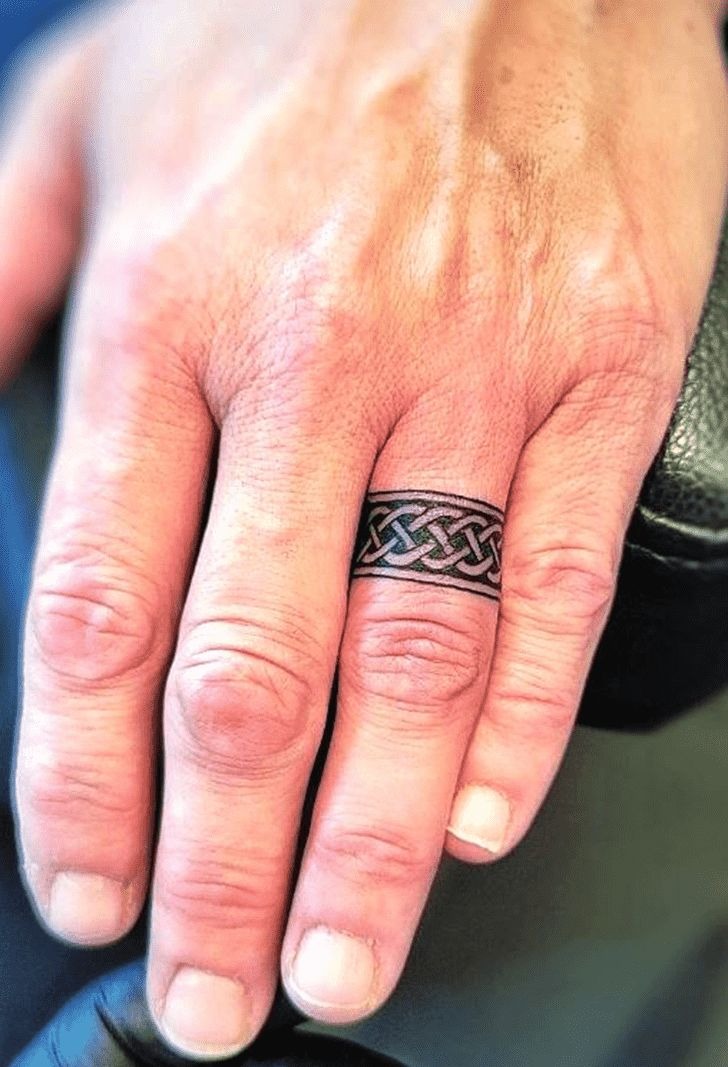 Diamond-Inspired Ring Tattoo Tattoo Design