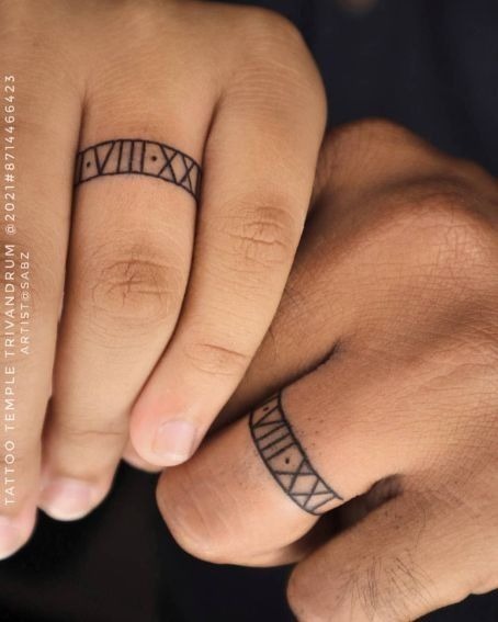 Gemstone-Inspired Ring Tattoo Tattoo Design