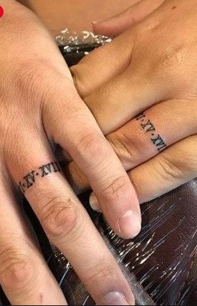 Nature-Inspired Couple Ring Tattoos Tattoo Design