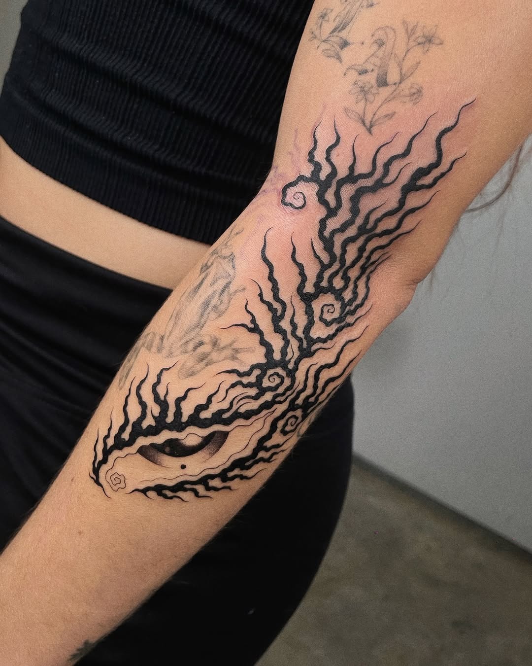 Intricate roots tattoo design with swirling patterns Tattoo Design