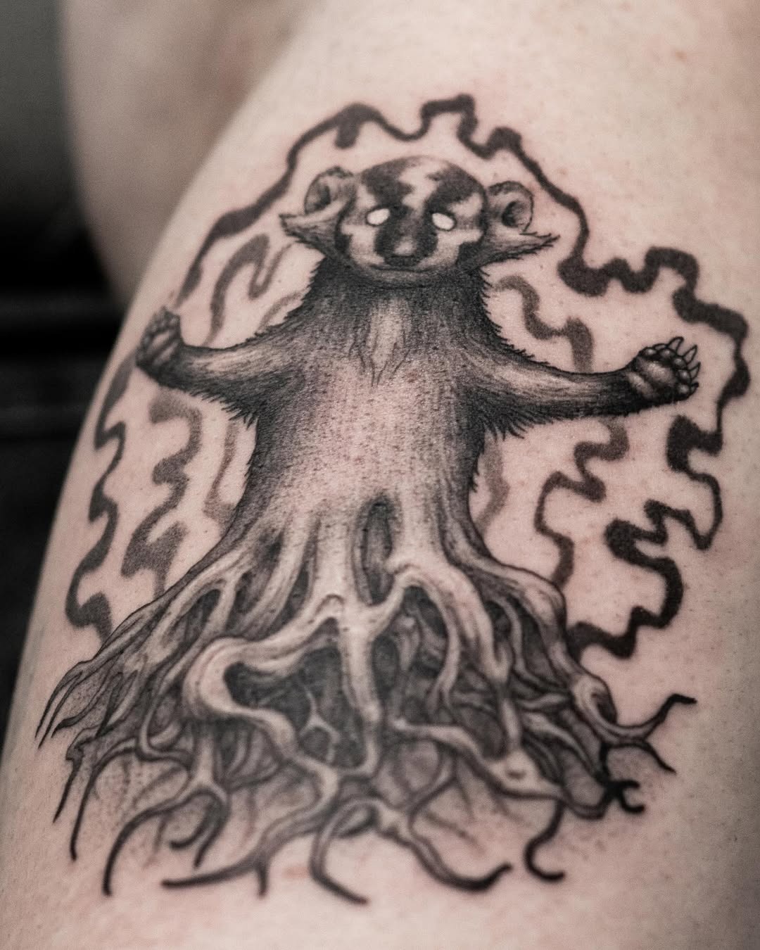 Unique roots tattoo blending animal and nature Tattoo Design