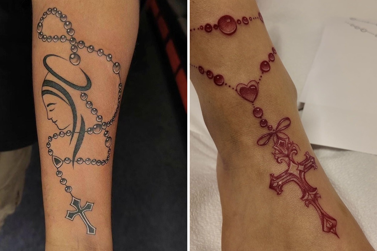 25+ Rosary Tattoo Ideas That Feel Meaningful Stylish and Personal Featured Lookbook Collage