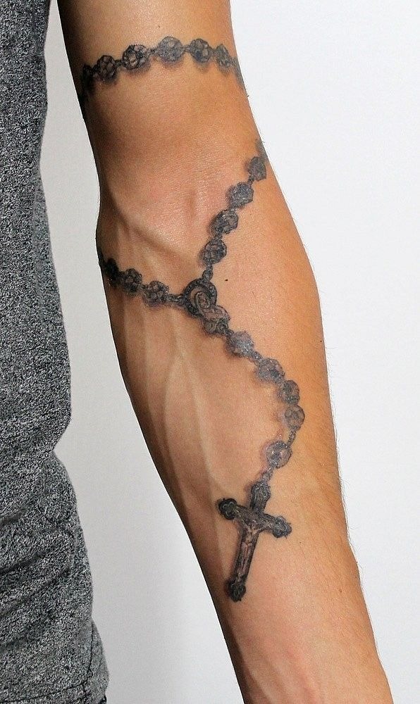 Wrapped Rosary Arm Tattoo Tattoo Design