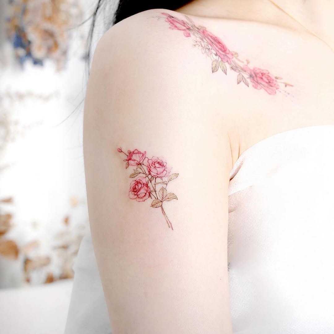 Elegant rose tattoo for a feminine touch Tattoo Design