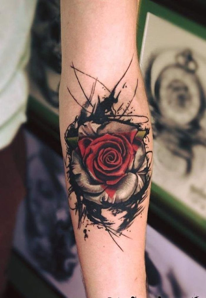 Abstract expression with vivid contrast Tattoo Design
