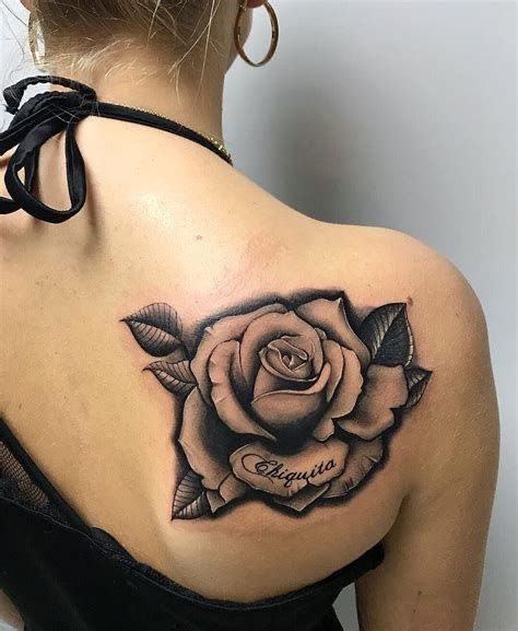 Soft monochrome elegance with script Tattoo Design