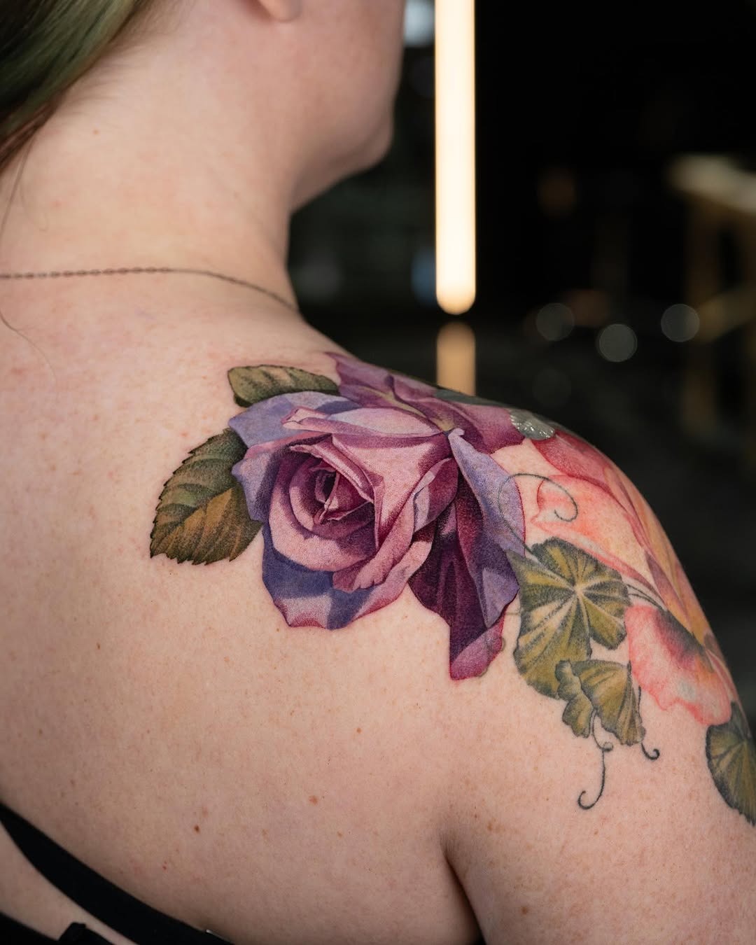 Stunning floral realism in rose tattoo design Tattoo Design