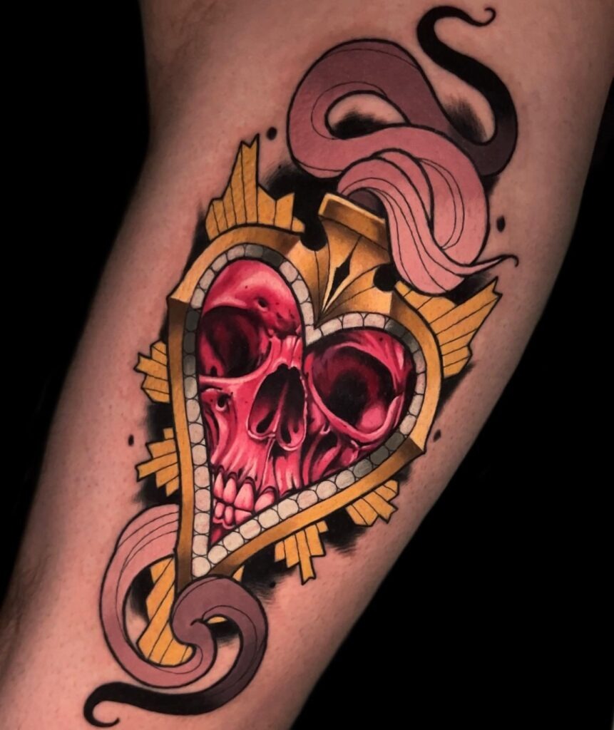 Sacred Heart with Piercing Sword Tattoo Tattoo Design