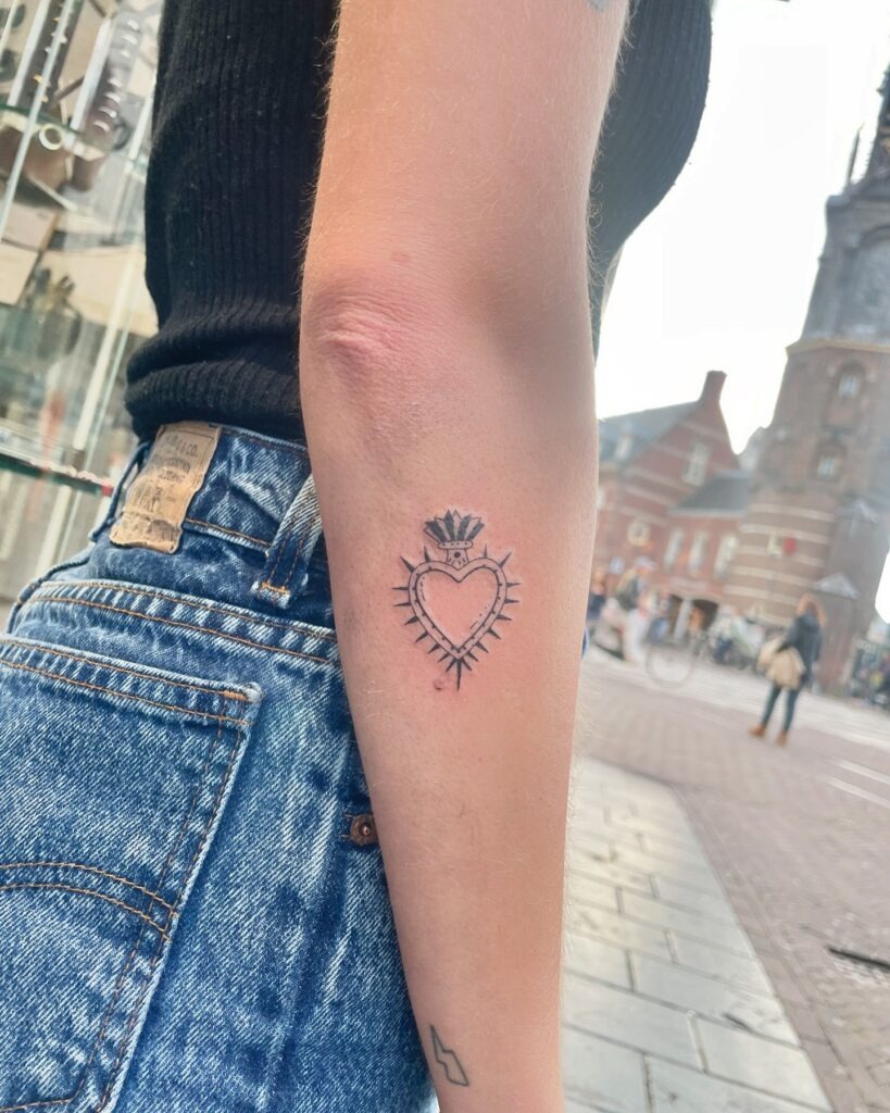 Sacred Heart with Sword Tattoo Tattoo Design
