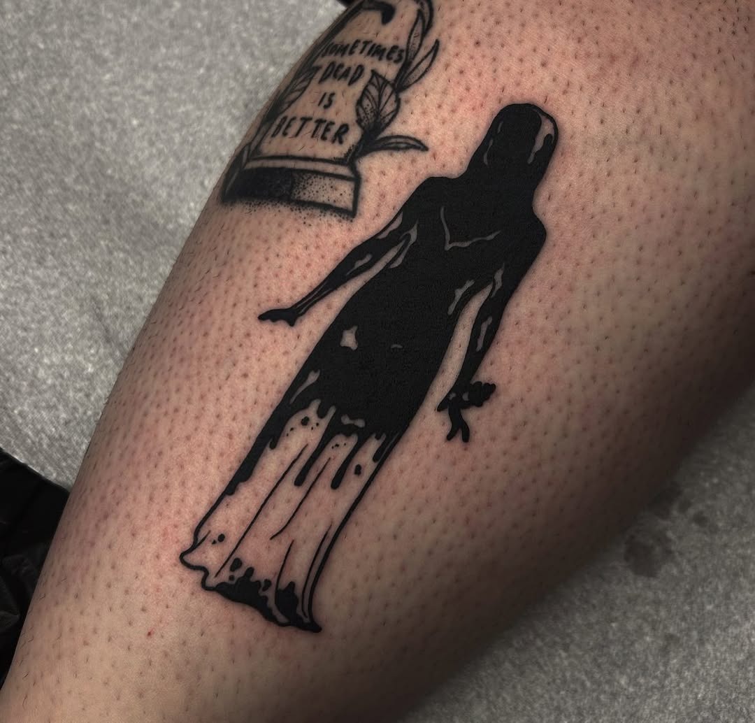 Eerie Silhouette Tattoo Symbolizing Sacrifice Tattoo Design