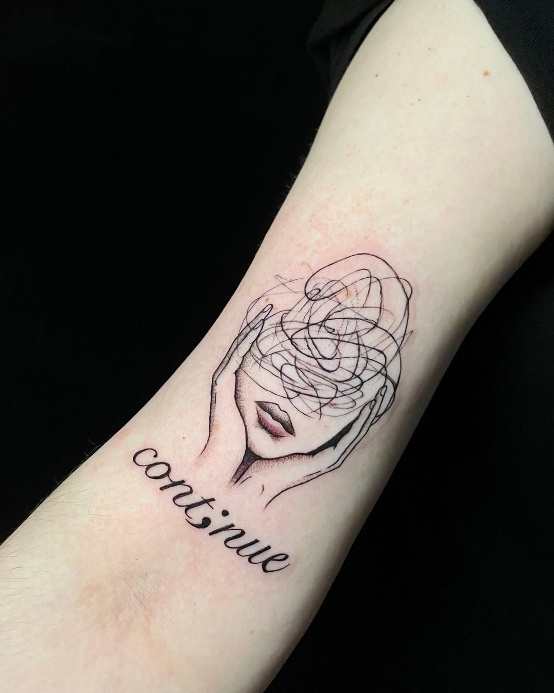 A poignant reminder to keep pushing forward Tattoo Design