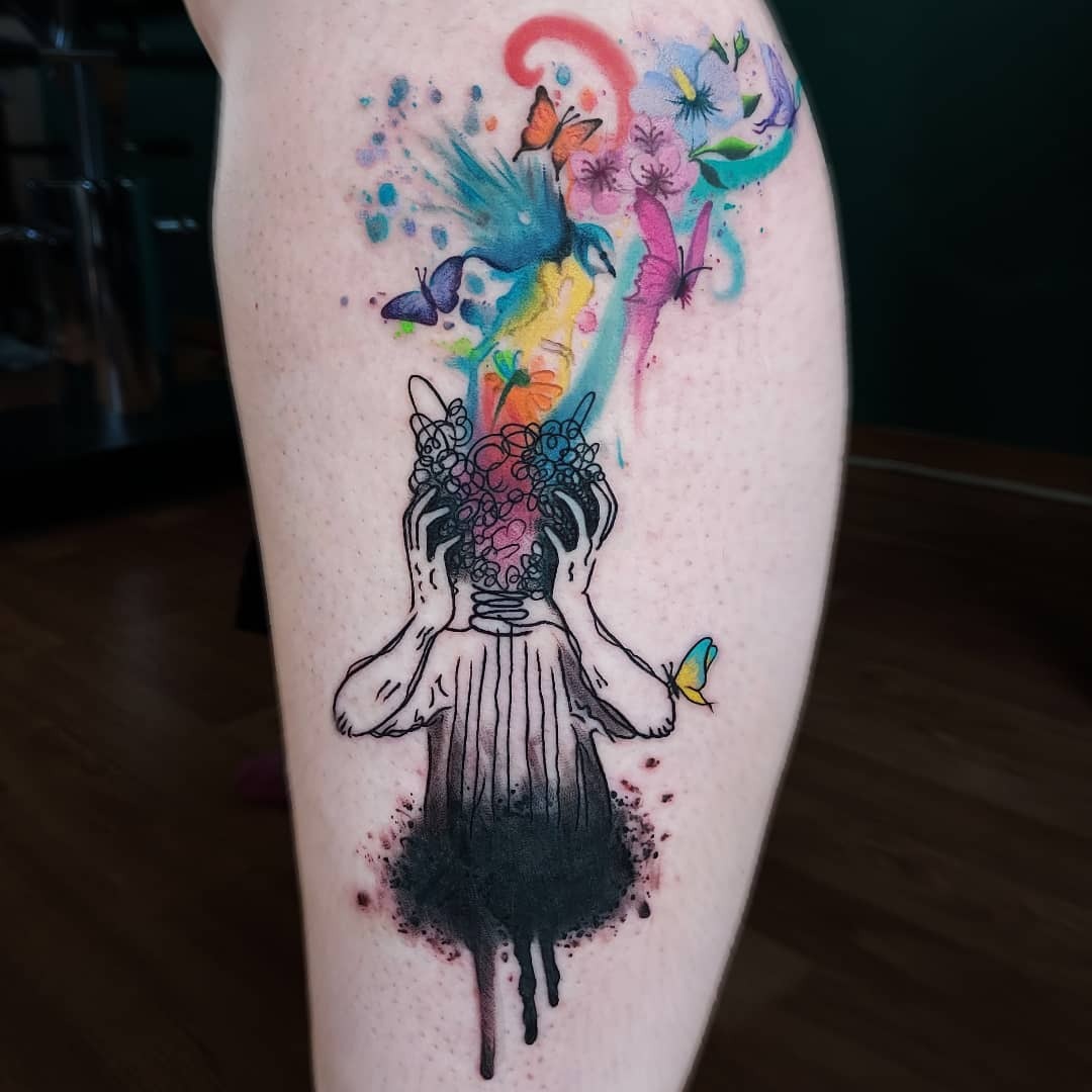 A striking blend of sorrow and beauty. Tattoo Design