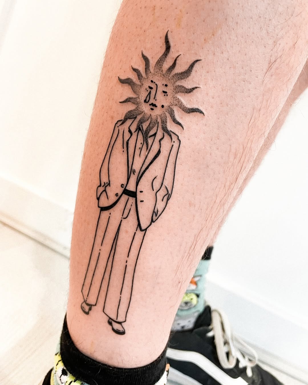 A unique take on sadness and resilience Tattoo Design