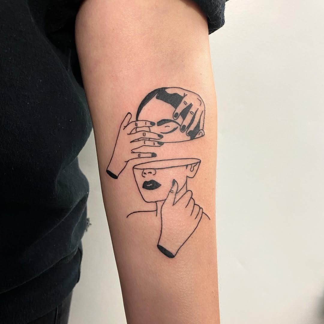 Artistic expression of hidden emotions in tattoos. Tattoo Design