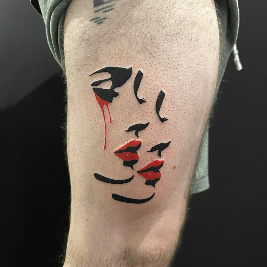 Emotional faces reflecting sorrow and longing Tattoo Design