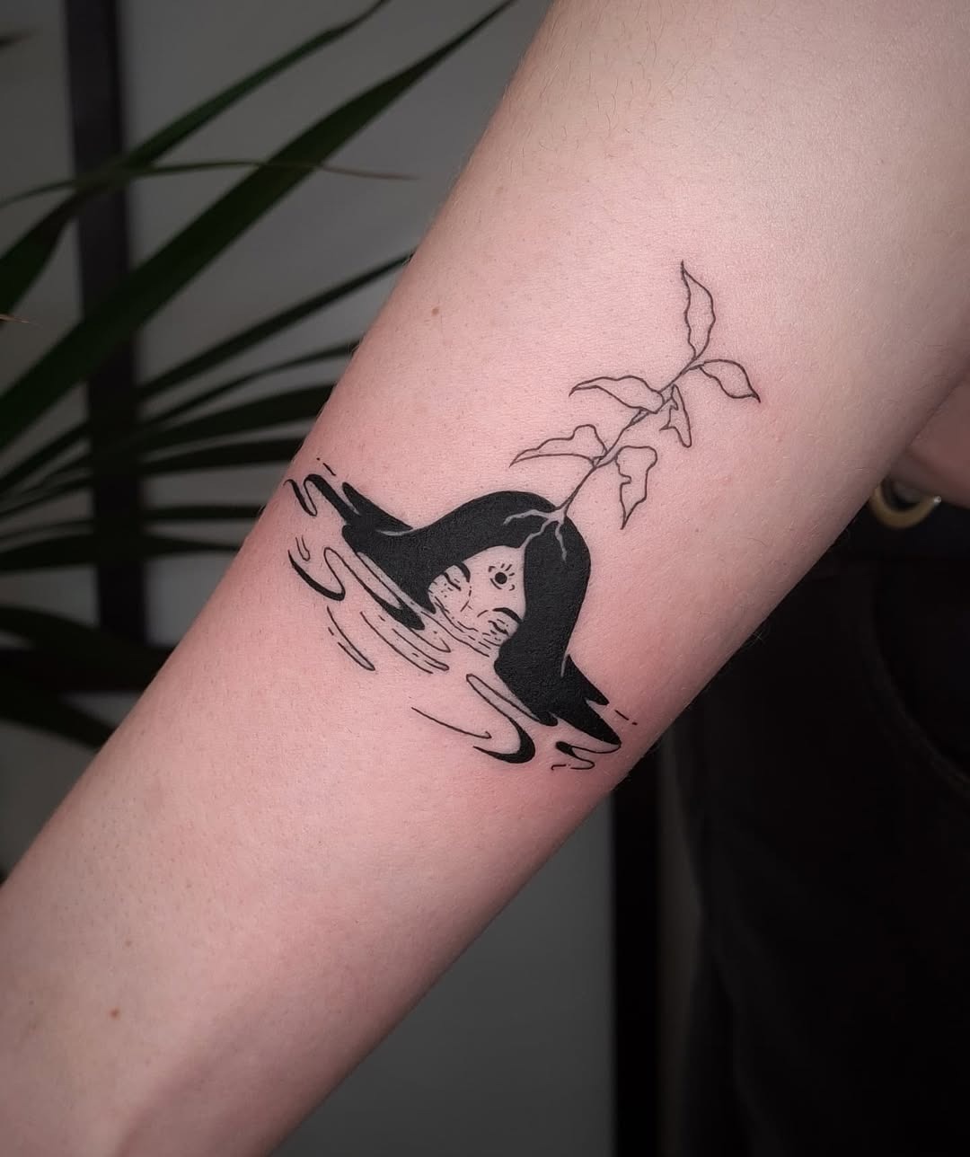 Emotional ink depicting growth and sorrow Tattoo Design