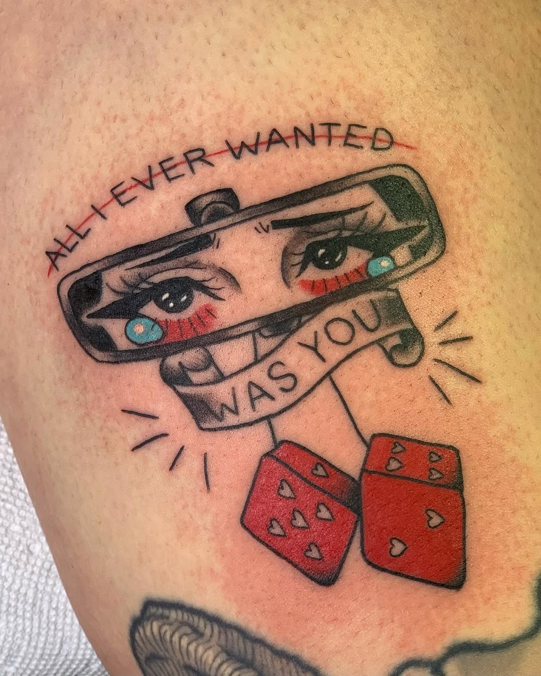 Emotional tattoo portraying longing and heartbreak Tattoo Design