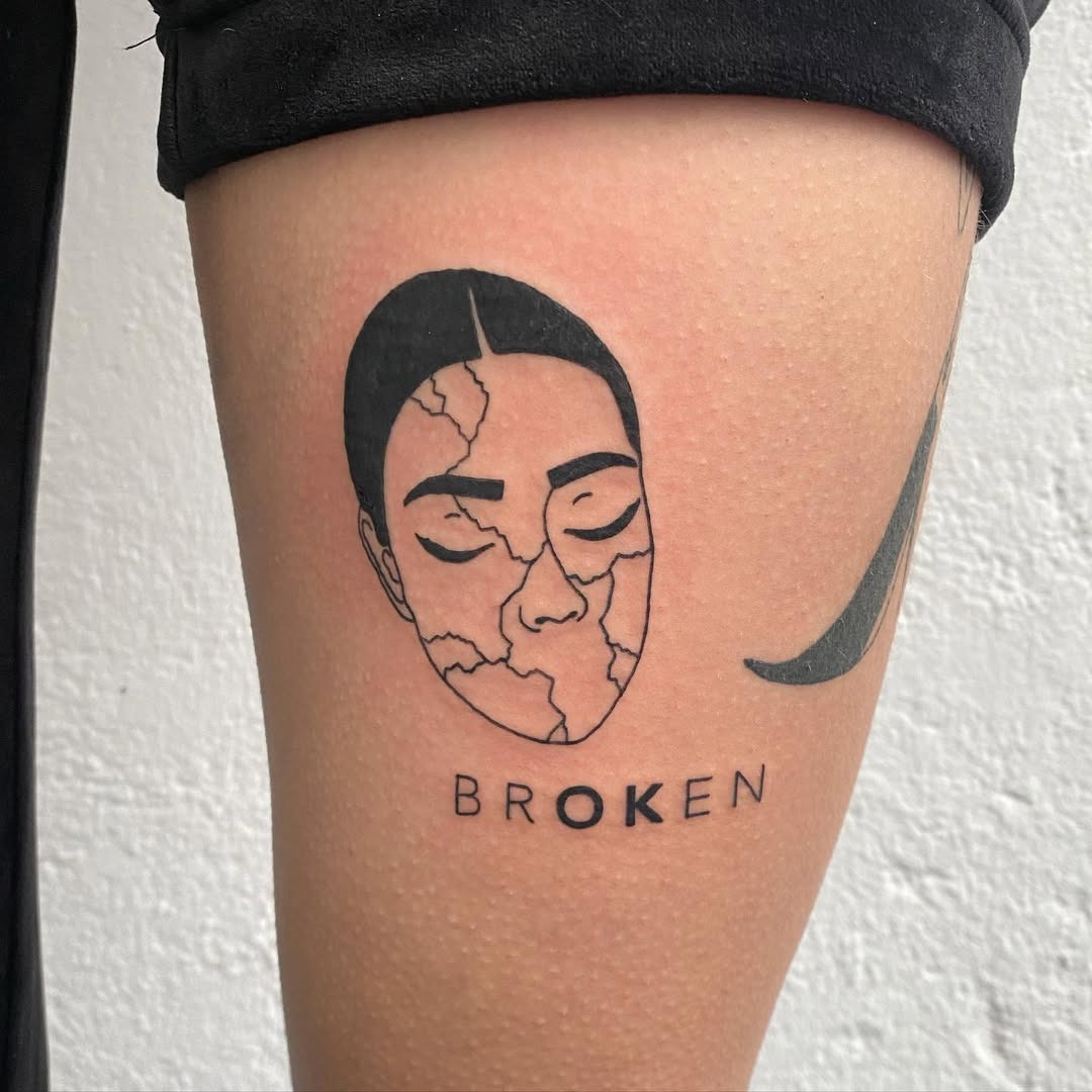 Emotionally resonant tattoo representing fragility Tattoo Design