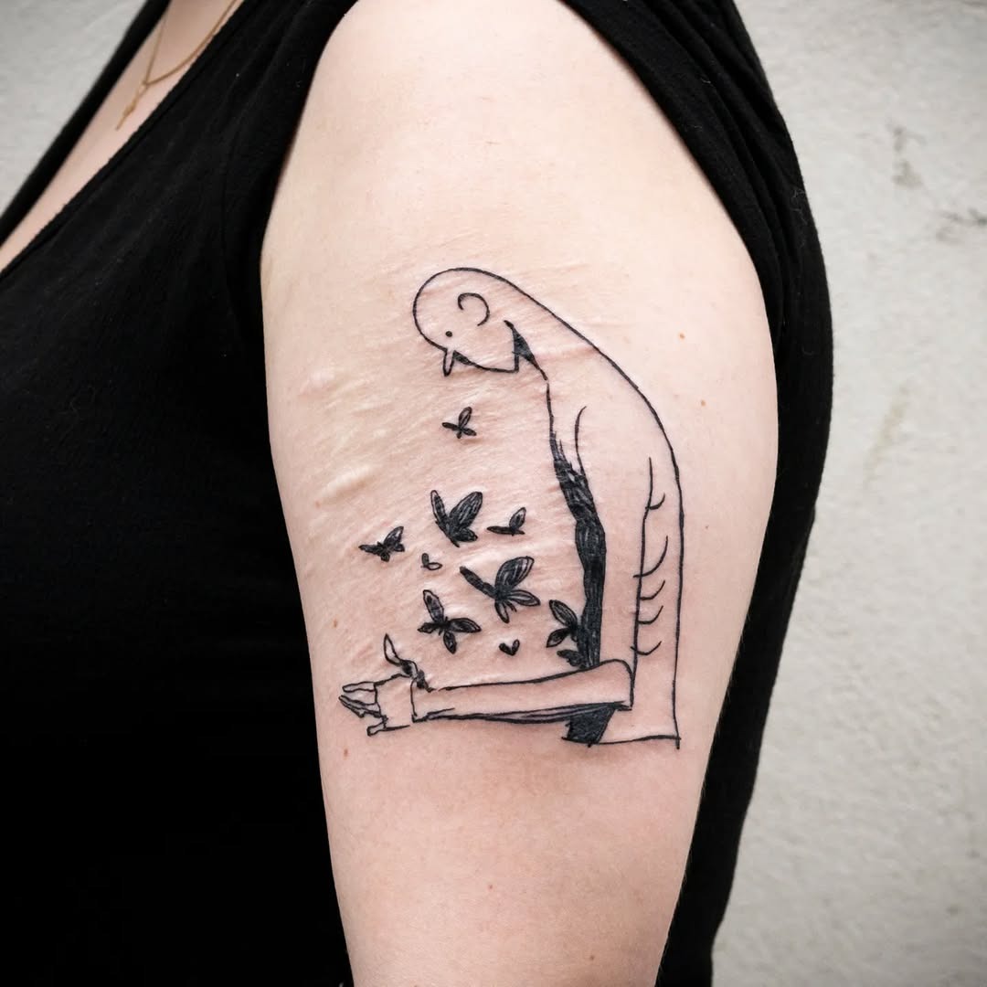 Expressions of sorrow and transformation in ink Tattoo Design