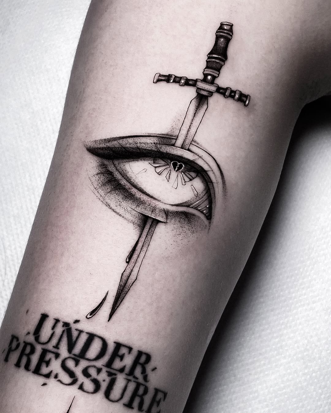 Symbolic tattoo reflecting inner struggles and pain Tattoo Design