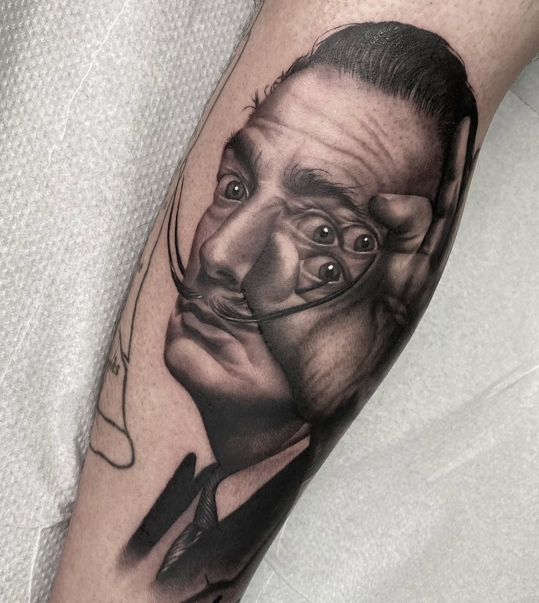 Intricate portrait tattoo with surreal details Tattoo Design