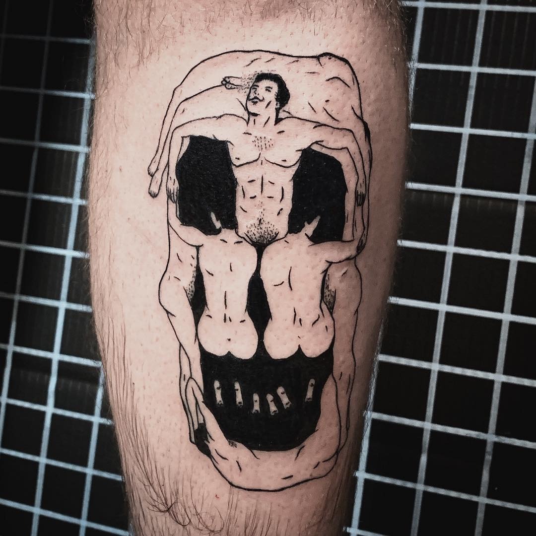 Vivid Salvador Dali-inspired tattoo with surreal elements Tattoo Design