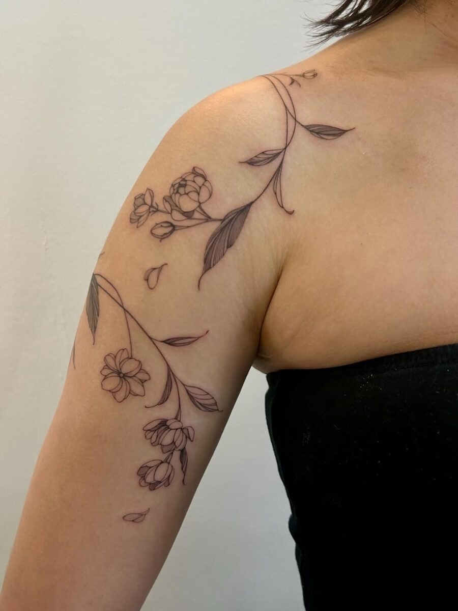 Delicate Sampaguita Flower Tattoo Design Detail Tattoo Design