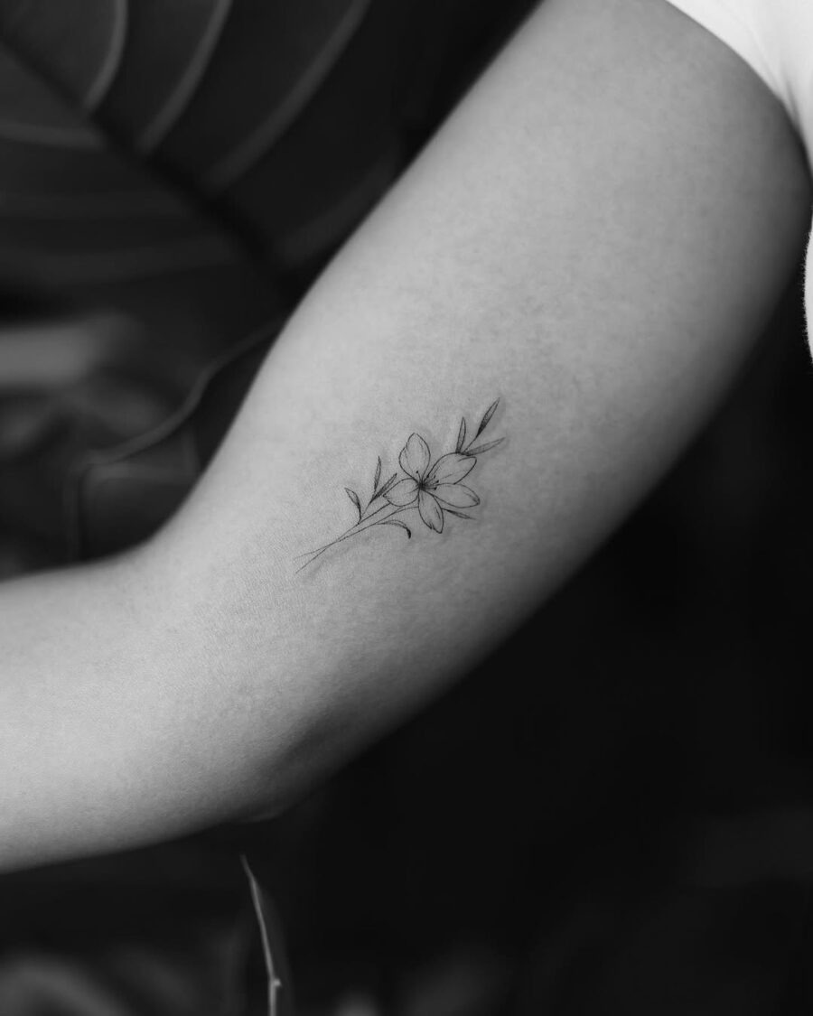 Delicate Sampaguita Tattoo on Arm Tattoo Design