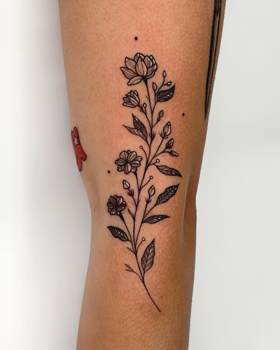 Elegant florals featuring sampaguita tattoo design Tattoo Design