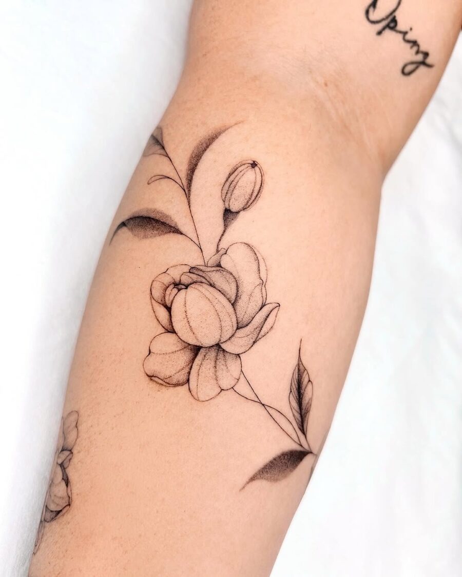 Elegant Sampaguita Tattoo Design on Skin Tattoo Design