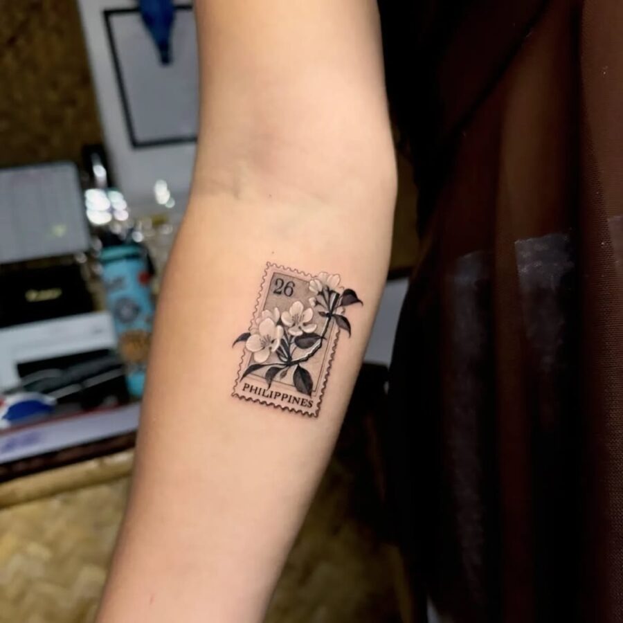 Stylish Sampaguita Stamp Tattoo Inspiration Tattoo Design