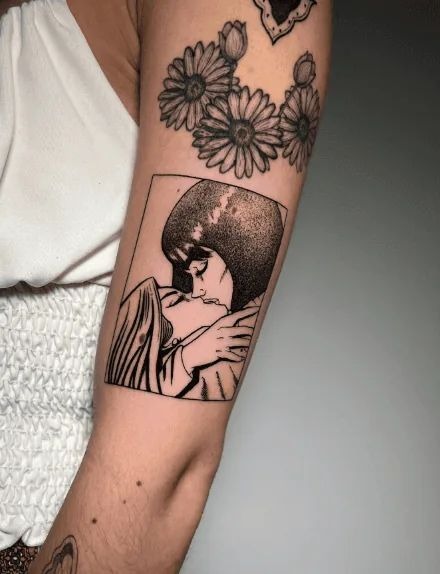 Classic Romance in Bold Blackwork Tattoo Design