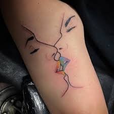 Rainbow Connection in Abstract Form Tattoo Design