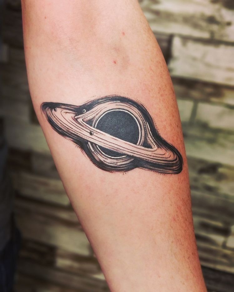 Conjurer Hands with Saturn Geometry Tattoo Design