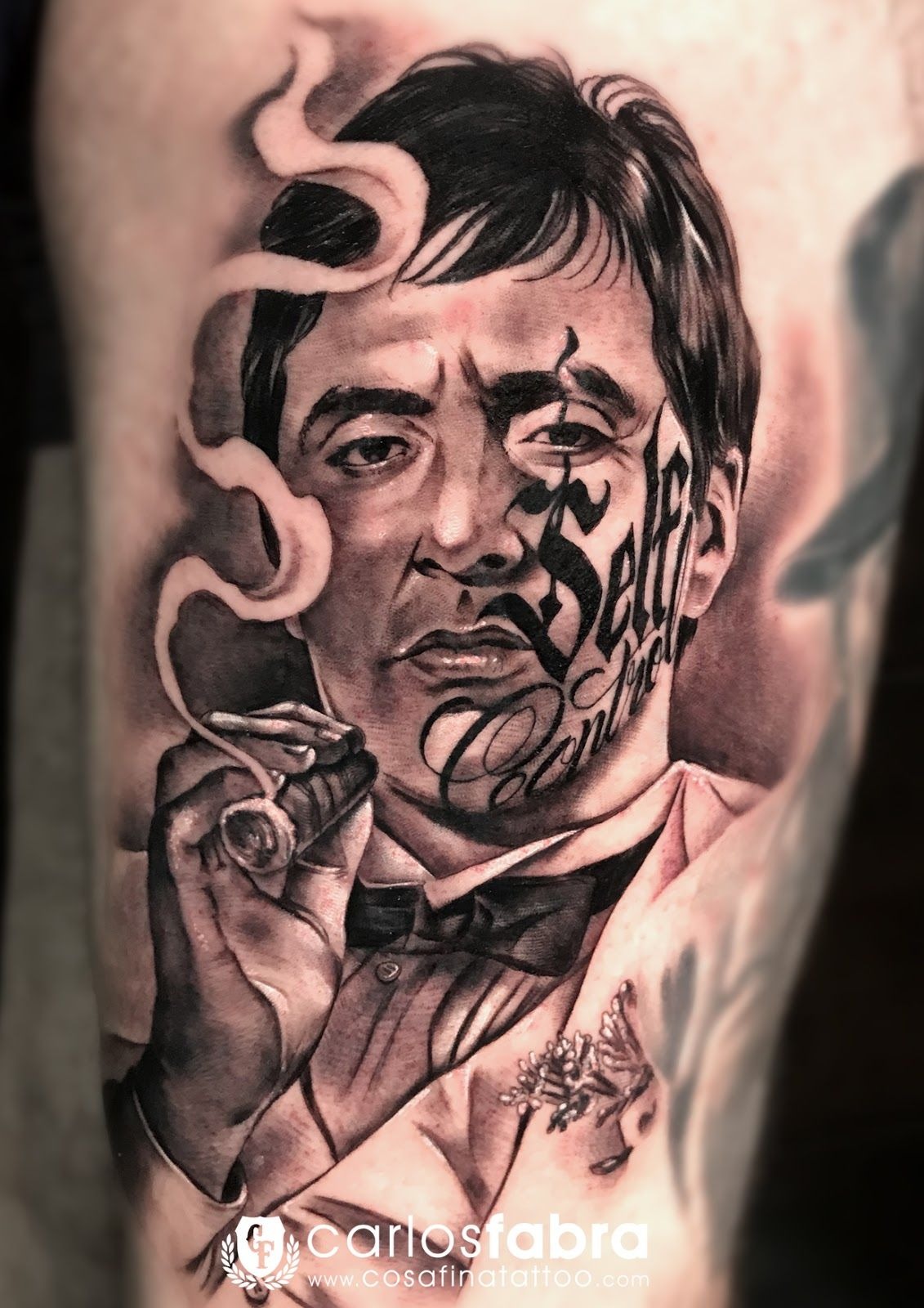 "Say Hello" Mini Tony Montana Tattoo Design
