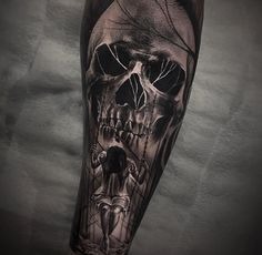 Distorted Crowned Face Tattoo Design
