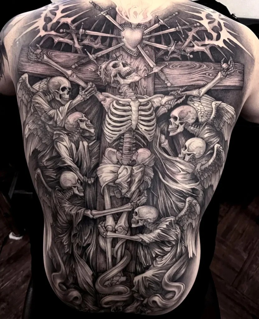 Realistic Skull Hand Tattoo Tattoo Design