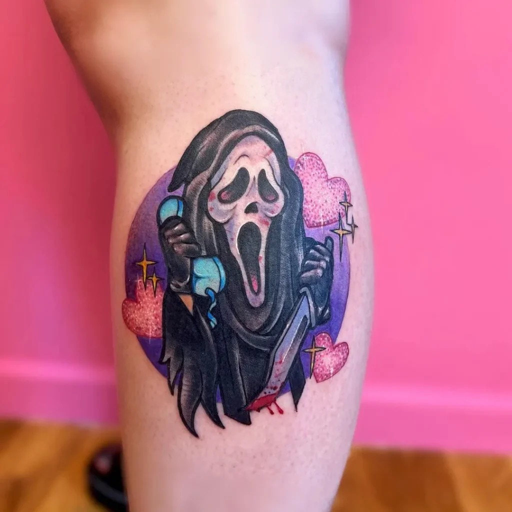 Scream Icon with a Twist Tattoo Design