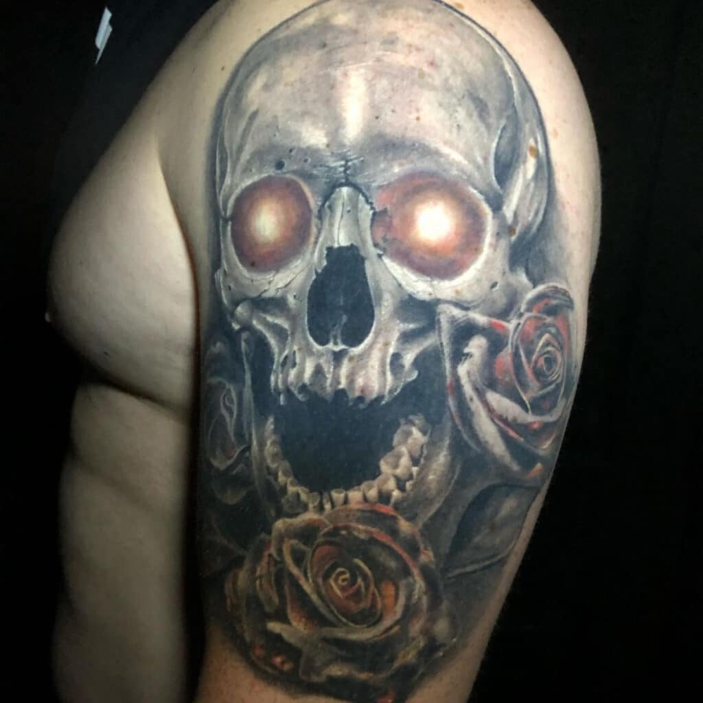 The Giant Demon Face Tattoo Design